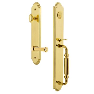 Grandeur Arc Solid Brass Rose Right Handed Keyed Entry Single Cylinder