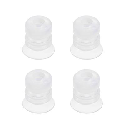 Clear Silicone Waterproof Vacuum Suction Cup 15mmx5mm Bellows Suction Cup,4pcs - M5 x 15mm 4pcs