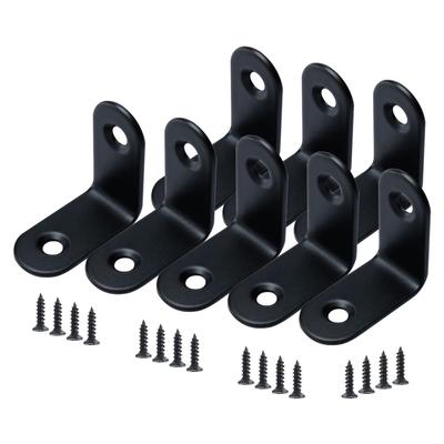 Angle Stainless Steel Coner Connection Fasten w Screw 30x30mm,8pcs - Black - 1.18" x 1.18" x 0.63"(L*W*H)