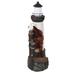 Gull's Cove Outdoor Lighthouse Water Fountain with LED Light - 36-Inch