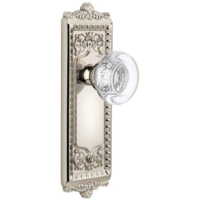 Grandeur Windsor Solid Brass Rose Single Dummy Door Knob with Bordeaux