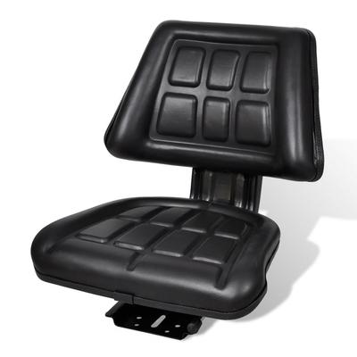 vidaXL Tractor Seat with Backrest Black - 18.9" x 18.9" x 20.5"