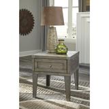 Chazney Contemporary Rectangular End Table Rustic Brown