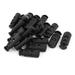 20 Pcs Black 7mm Diameter 2 Holes Backpack Lanyard Cord Locks Ends