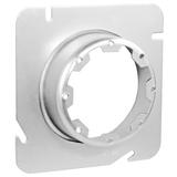 1 Pc, 4-11/16 Square to Round Perfect Fit Device Ring, 1 in. Raised, Zinc Plated Steel - Silver