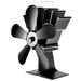 5 Blades Fuel Saving Stove Fan - 4.0" x 3.0" x 9.0" (L x W x H)