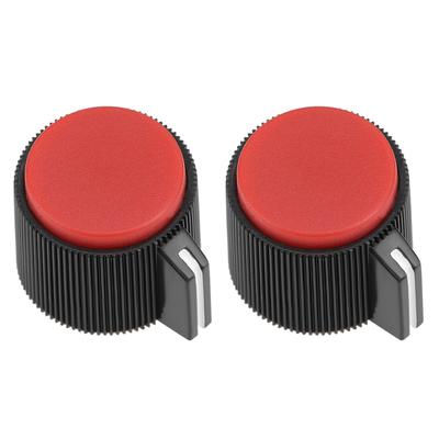 2Pcs 19x16mm Bakelite Potentiometer Volume Control Rotary Knob Red - red-2pcs