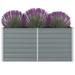 vidaXL Raised Garden Bed 63"x31.5"x30.3" Galvanized Steel Gray