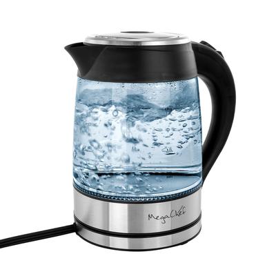1.8Lt. Glass Body and Stainless Steel Electric Tea Kettle - N/A