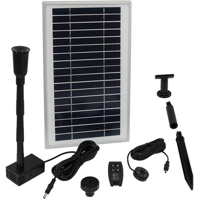 Sunnydaze Solar Pump Kit w/ Remote Control - Battery Pack - 105 GPH - 55