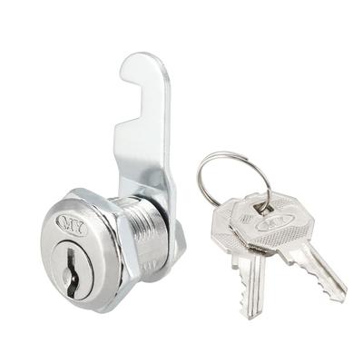 Cam Lock 16mm Cylinder Length 48mm Bent Cam Nut-on Lock Keyed Different - 16mm Cylinder Length