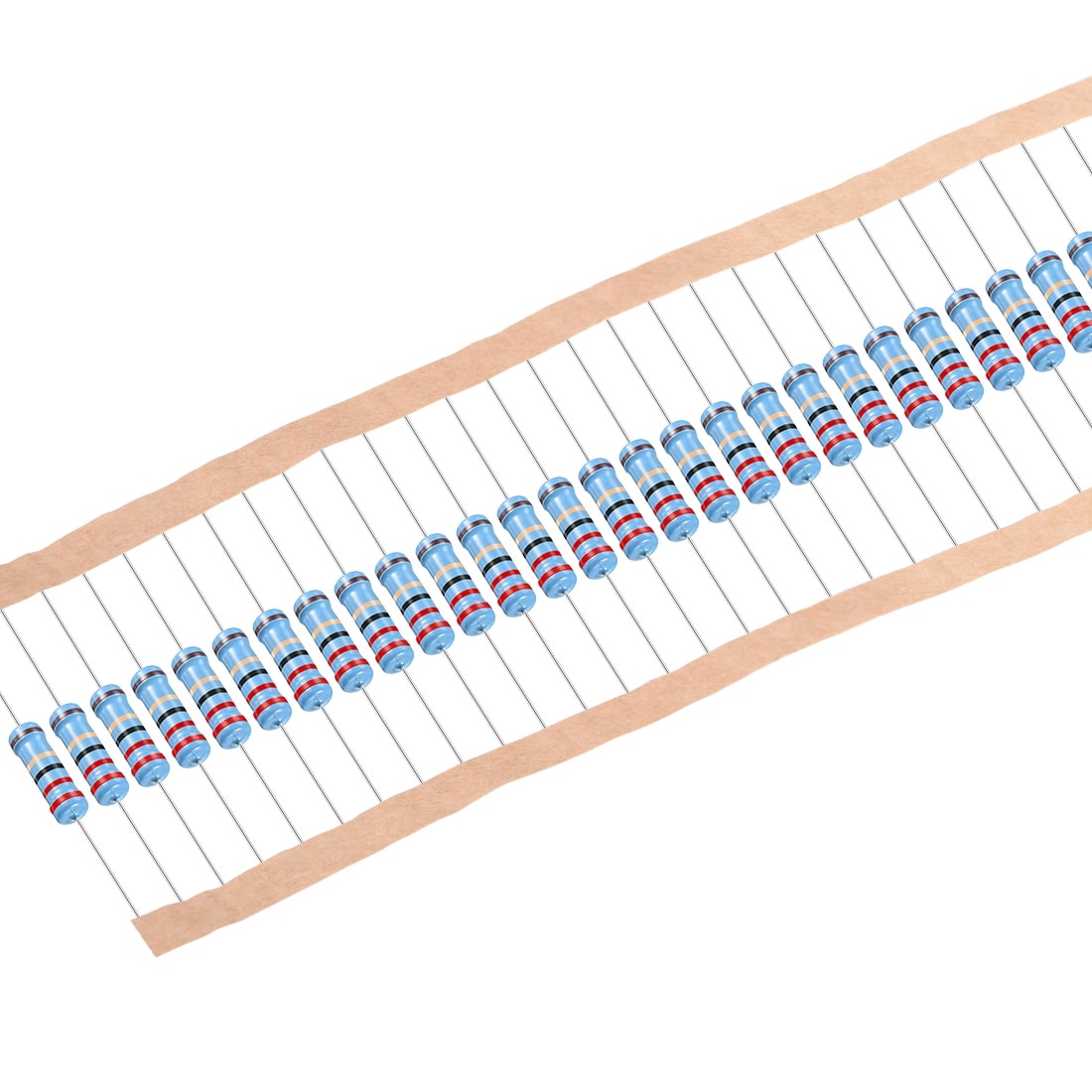 30pcs Metal Film Resistors 22 Ohm 2W 1%Tolerances 5 Color Bands - Red,Red,Black,Gold,Brown