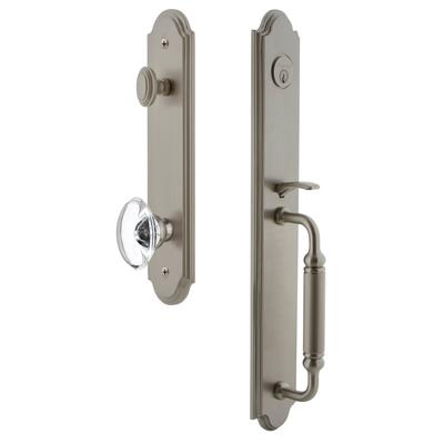 Grandeur Arc Solid Brass Rose Dummy Full Plate "C" Grip Handleset with