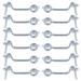 2"Eye Latch Privacy Hook Cabin Lock for Window Slide Barn Door 12 Pcs - Silver - 2" x 0.83" x 0.12"(L*W*D)