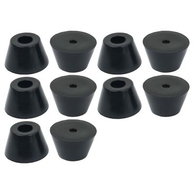 10pcs Rubber Feet Bumper Table Speaker Cabinet Leg Pad, D47x32xH29mm - Black - 1.26"x1.85"x1.142"(Bottom D*Top D*H)