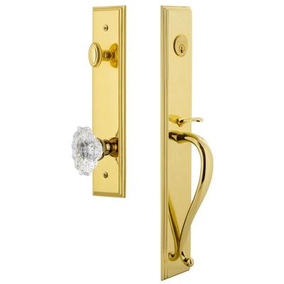 Grandeur Carre Solid Brass Rose Keyed Entry Single Cylinder Full Plate