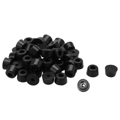 32pcs Rubber Feet Bumper Buffer Amplifiers with Washer, D16x14xH10mm - Black - 0.63"x0.551"x0.394"(Top D*Bottom D*H)