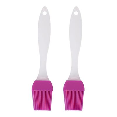 2pcs Flexible Silicone Brush Heat Resistant Non-Stick Utensils - Fuchsia - 6.7" x 1.2"(L*W)