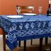 Cotton Hand Block Print Lavish Ornamental Tablecloth Rectangle