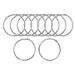 10Pcs Metal Curtain 2"Snap Joint Drape Loops for Bathroom Curtain Rods - Silver Tone - 2"