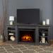 Eliot 81" Grand Antique Grey TV Stand Electric Fireplace by Real Flame