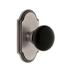 Grandeur Arc Solid Brass Rose Privacy Door Knob Set with Coventry Knob