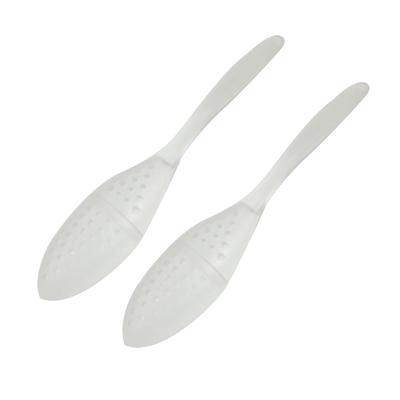 Tadpole Design Loose Leaf Spice Teaspoon Infuser Strainer Filter 2 Pcs - Clear White - 5.9" x 1.2" x 0.9"(L*W*H)