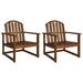 vidaXL Patio Sofa Chairs 2 pcs Solid Acacia Wood