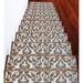 SUSSEXHOME Floral Collection Stair Treads 9 in. x 28 in.