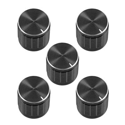 5Pcs 6mm Insert Shaft 15.8x16.8mm Aluminum Alloy Potentiometer Rotary Knob Pots