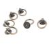 Household Bedroom Metal Drawer Cabinet Door Ring Pull Handle 6 Pcs - Bronze Tone - 2" x 1.4" x 0.4"(L*W*T)