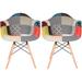 Set of 2 Retro Designer Chairs For Kitchen Office Rental Party Home Indoor Patio Outdoor Waiting Room Guest Bedroom