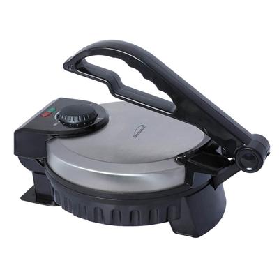 Brentwood Stainless Steel Non-Stick Electric Tortilla Maker 8-Inch - Black