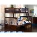 Columbia Bunk Bed Twin over Full with USB Charging Station in Walnut