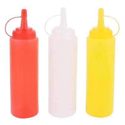 3 Pcs 200ml Oil Sauce Ketchup Squeeze Dispensing Bottle