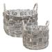 2/Set Natural Gathering Baskets w/Rope Handles - N/A