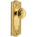 Grandeur Parthenon Solid Brass Rose Passage Door Knob Set with