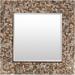 Schmit Mother of Pearl Inlaid Small Size Square Wall Mirror - Bronze - 23.6" x 23.6"