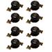 Ceramic Vintage Knob Drawer Pull Handle Cupboard Wardrobe Dresser 8pcs - Black