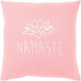 Blessed Pink "Namaste" Poly Fill Throw Pillow (22" x 22")