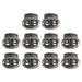 10 Pcs Cord Locks Double Hole End Spring Stopper Fastener, Metal Black - Metal Black - 10pcs