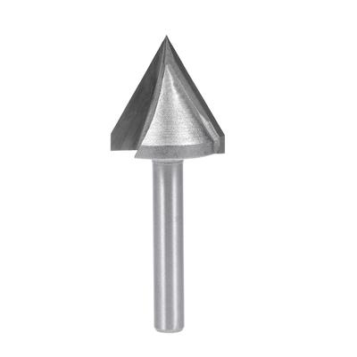 Router Bit 6mm Shank 22mm Dia 60 Degree V-Groove End Mill Tungsten Steel for CNC - Silver - 6x22mm 60 Degree