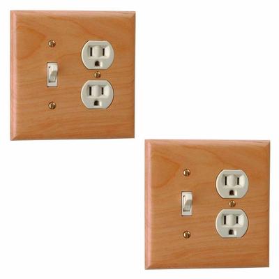 2 Switchplate Cherry Hardwood Toggle/Outlet | Renovator's Supply