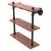 Allied Brass Pipeline Collection 16 Inch Ironwood Triple Shelf