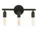 3 light simplicity black wall sconce