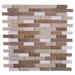 The Tile Life Victory 1" x 2" Sand Glass Linear Mosaic Wall Tile
