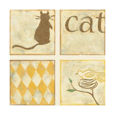 Chariklia Zarris 'Cat Bird Childrens Art' Canvas