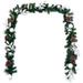 9ft Pre-Lit Artificial Christmas Garland with LED Lights - Green
