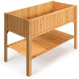 Wooden Elevated Planter Box Shelf Suitable for Garden Use - 47" x 22.5" x 35.5" (L x W x H)