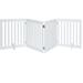 Unipaws Freestanding Pet Gate Wooden Dog Gate 2PCS Support Feet